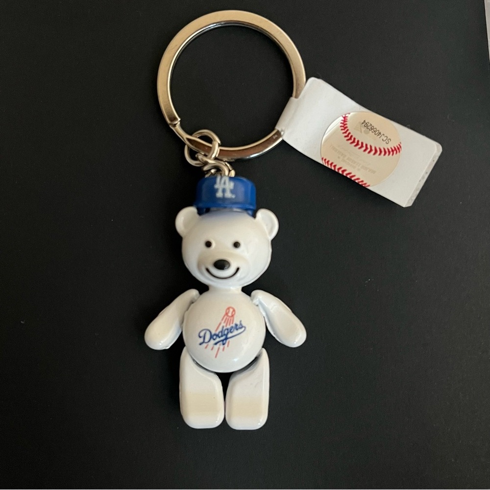 NWT Los Angeles Dodgers Bear Keychain MLB Baseball
